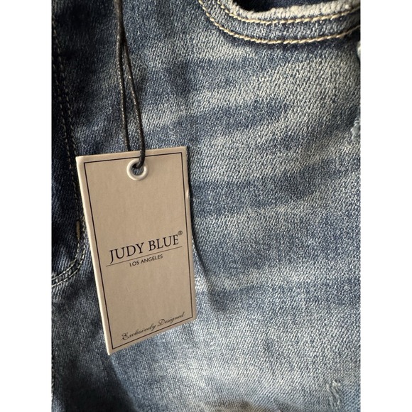 NWT Judy Blue 11/30 Mid wash Distressed Jeans - Picture 7 of 8